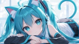雪墨壁纸丨初音未来丨猫耳少女丨