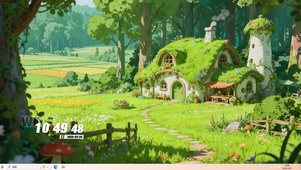 护眼绿景树木房屋桌面主题