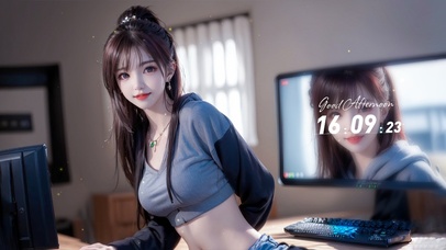 4K纯欲系长发可爱女生