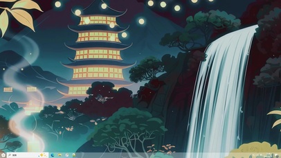 月夜蝶影-桌面主题