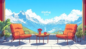 治愈系护眼雪山