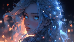 荧光美女