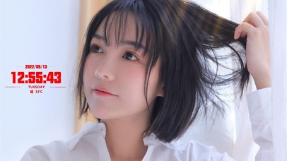 清纯短发美女【4K-高清】