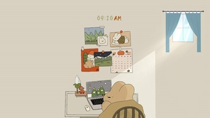 房间里的可爱小兔