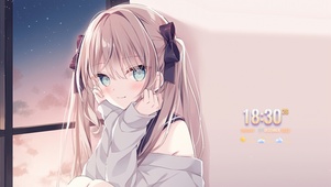 雪中可爱少女
