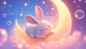 星空月亮小兔