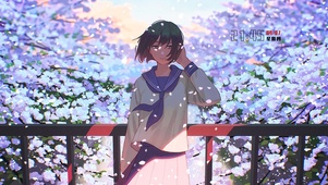 花丛中的女孩