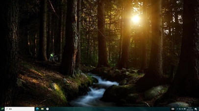 山间清晨主题壁纸