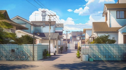 4K唯美治愈日系动漫街道