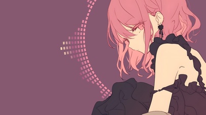 清纯粉发少女（音乐频谱）