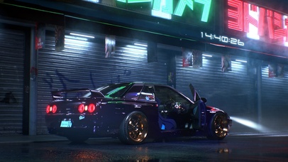 4K赛博朋克炫酷跑车