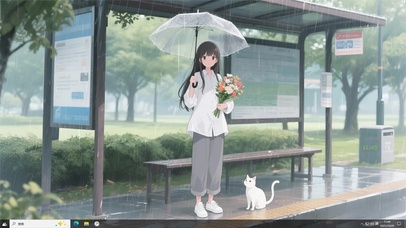 雨中