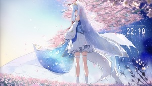 唯美樱花树狐娘