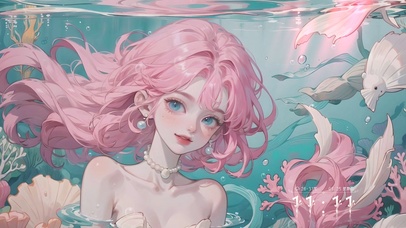 水中治愈气泡少女