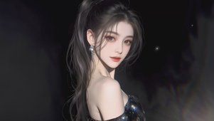 简约时尚黑色美女