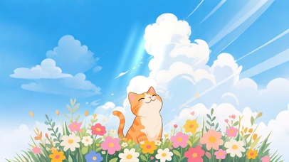 快乐的夏天～可爱小猫