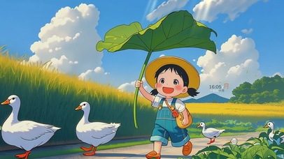 行走在乡间小路上