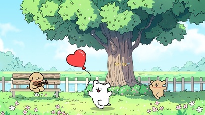 线条小狗快乐周末