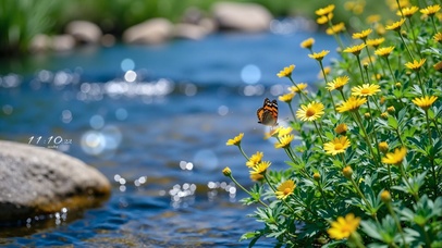 护眼河边小雏菊
