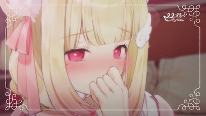 粉红色可爱猫羽雫かりん