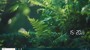 护眼绿景树叶桌面主题