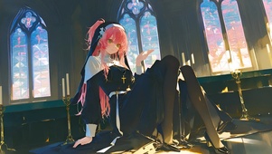 乱破-黑丝高跟鞋修女制服美女