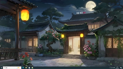 光影斑驳古风庭院