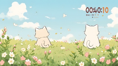 可爱猫猫的背影