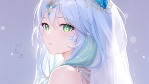 白发可爱女孩