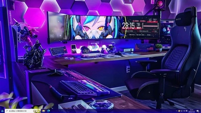 赛博朋克霓虹房间主题