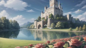 湖边玫瑰城堡