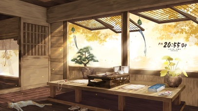 4K唯美古风银杏落叶