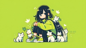 涂鸦 和猫住