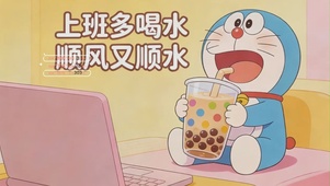 上班多喝水，顺风又顺水