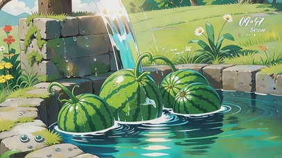 冰西瓜夏天的味道