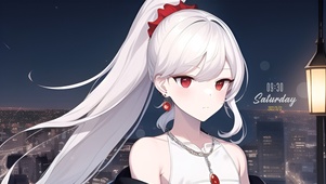 白色银发女神