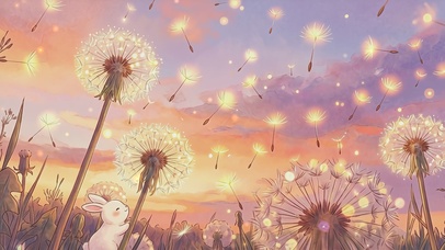 蒲公英与小兔（黄昏坂）