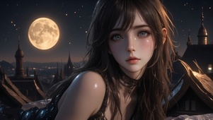 夜色美女
