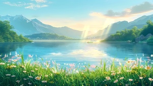 清新雏菊山谷