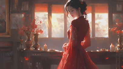 【4K】互动，国风，汉服美女