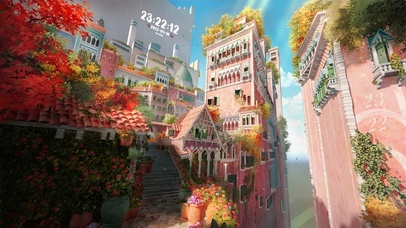 4K唯美空中花园