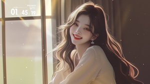 向阳而笑的少女