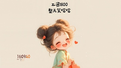 工资1800 整天笑哈哈