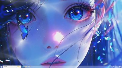 二次元AI蝴蝶少女-桌面主题