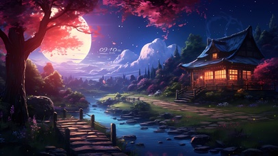 4K唯美治愈夜晚温馨小屋