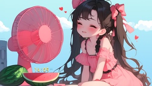 可爱西瓜女孩