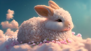 可爱毛绒兔兔