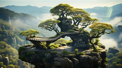 清晨护眼浓雾森林	