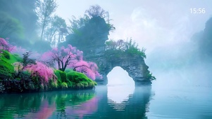 雾漫漓江