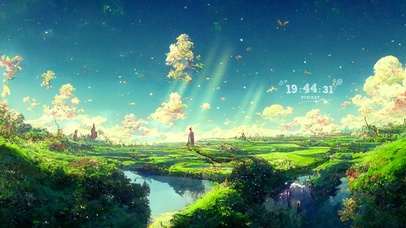 治愈唯美秘境草原天空花海